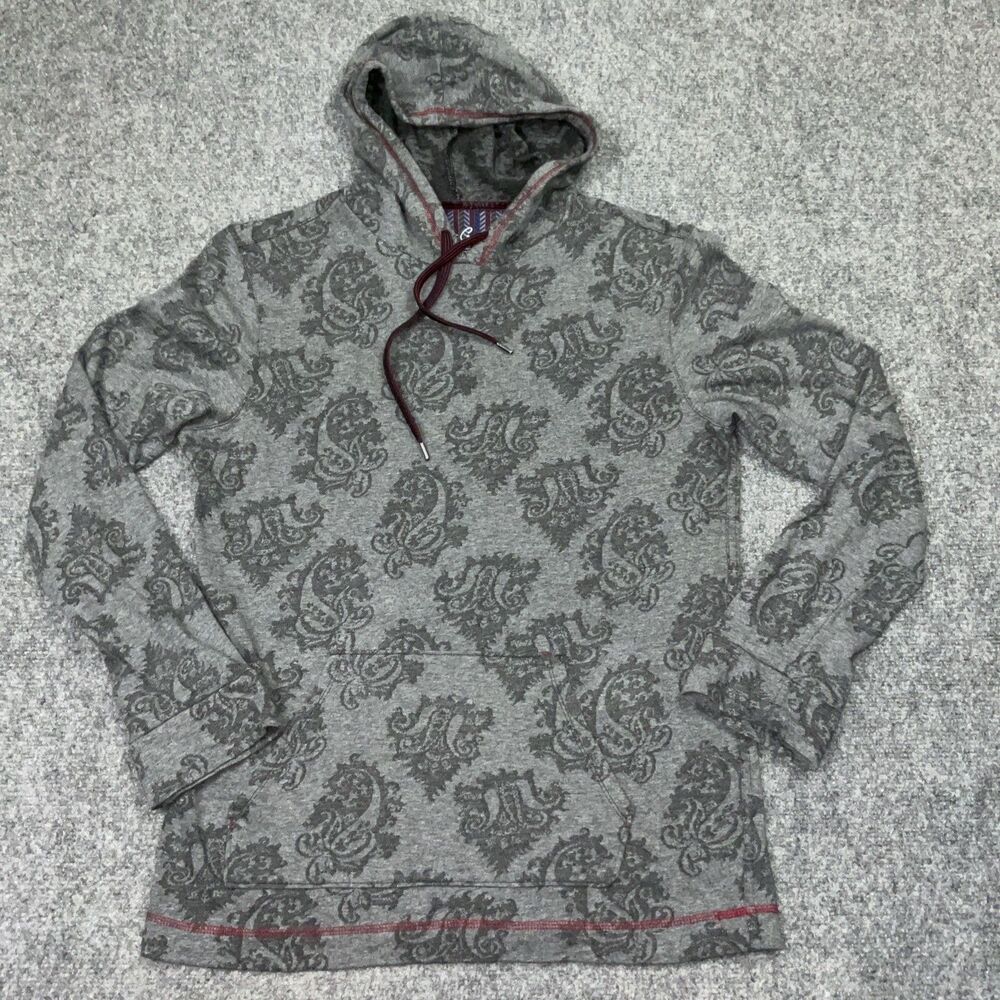 Robert Graham Hoodie Mens  Size S  Gray Knit Designer